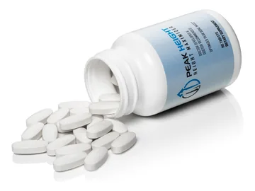 Open Peak Height bottle with tablets: our how to get taller pick