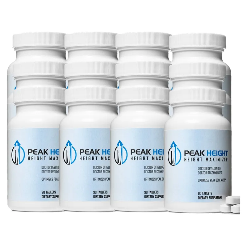 Twelve bottles of Peak Height Height Maximizer: the how to get taller option we recommend
